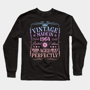 Vintage 60th Birthday Decorations Vintage 1964 Long Sleeve T-Shirt